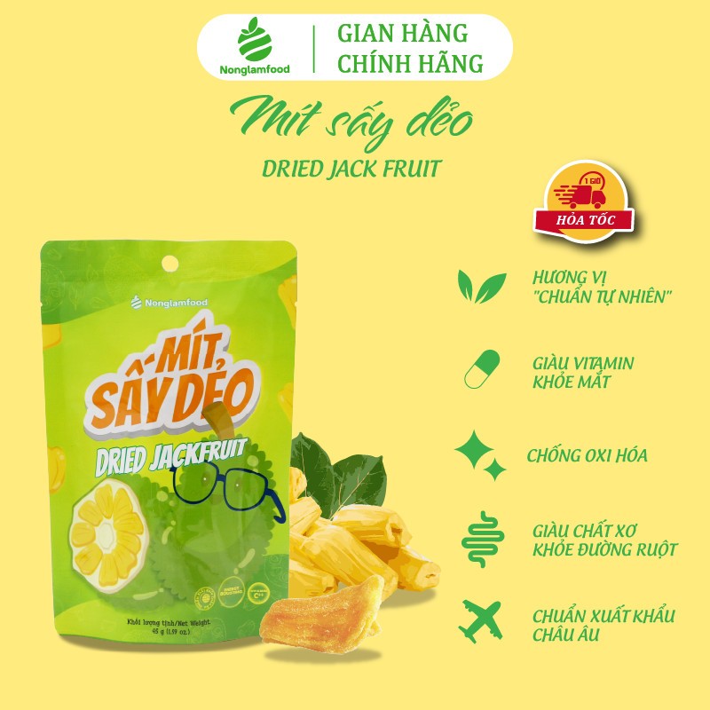 Trái cây sấy ăn vặt tăng đề kháng, ăn kiêng, đẹp da Nonglamfood (Cam lát 45g, Mít 45g, Bưởi chanh dây 45g, Dừa giòn 45g)