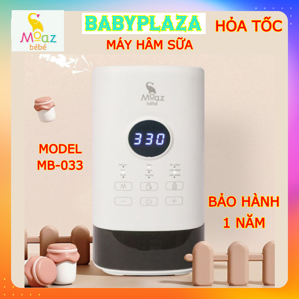 [HỏaTốc] Máy hâm sữa thông minh siêu tốc Moaz BéBé MB – 033 chính hãng - Máy hâm bình sữa cho bé Moa