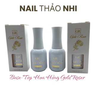 Base, top hoa hồng gold roser gr hàng chính hãng, cặp liên kết gel chuyên dụng nail thao nhi