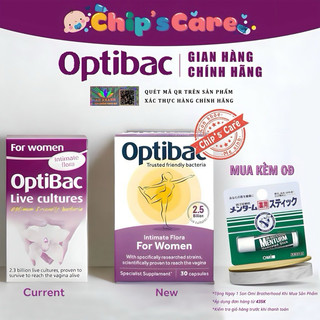 Optibac tím for women 30v chính hãng mẫu mới tem Qr
