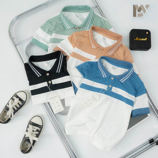 Áo polo phối màu cho bé