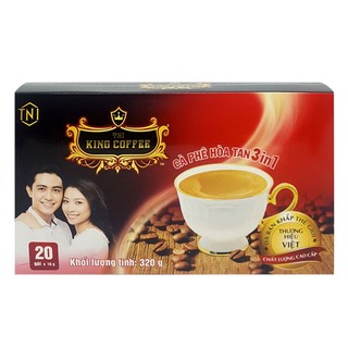 Cà Phê Hòa Tan 3IN1 TNI KING COFFEE - Hộp 20 gói x 16g - Từ hạt café Arabica và Robust
