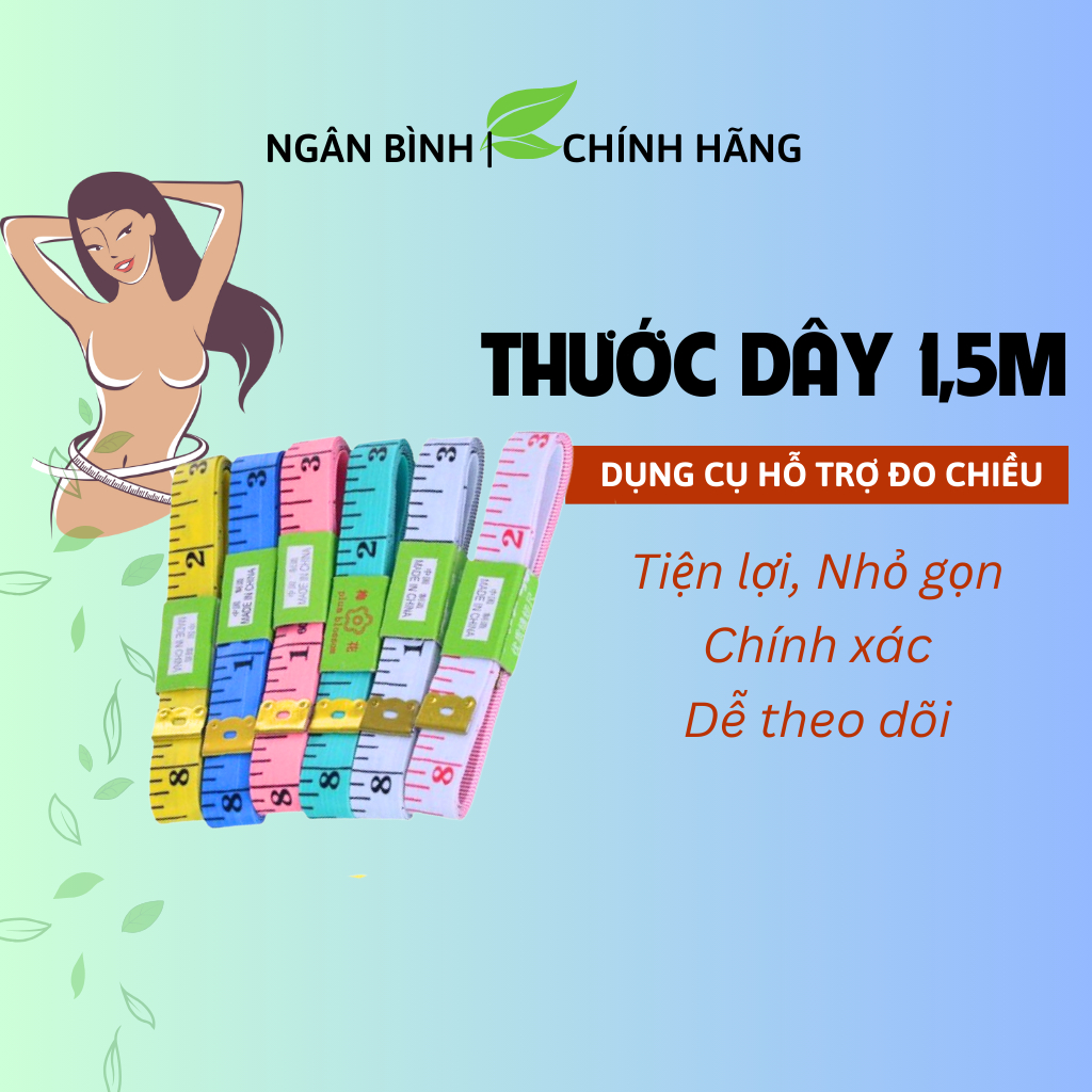 Thước dây đo eo,bụng ,đo chiều cao nhiều màu bền đẹp