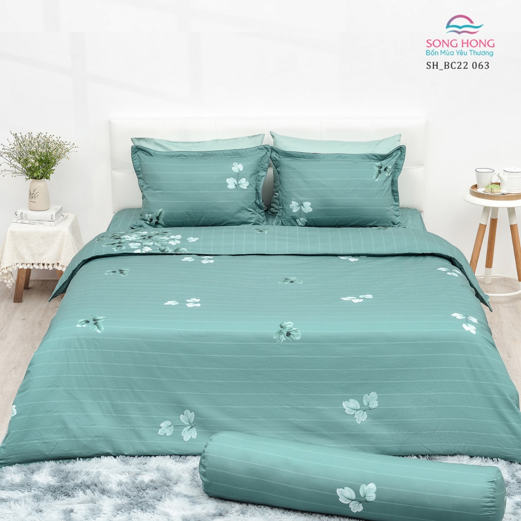 ✔ Bộ Chăn Ga Gối Sông Hồng BC22 063 - Dòng Basic - Chất Cotton - Kích thước 1m6 /1m8 /2m - Sản phẩm chính hãng.