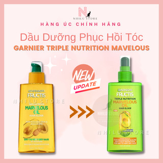 🥑Dầu Dưỡng Phục Hồi Tóc Garnier Triple Nutrition Marvelous Oil Elixi
