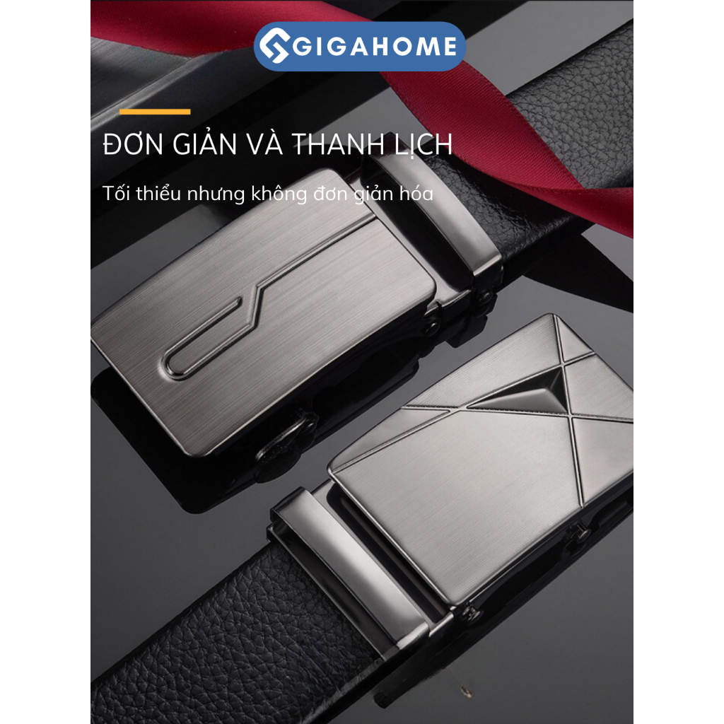 Dây Nịt Nam GIGAHOMEVN Giả Da Mặt Vuông - Phong Cách Lịch Lãm Và Sành Điệu 6624