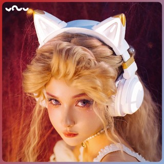 Tai nghe tai mèo Demon Dance YOWU cat ear headphone 3G phiên bản Aurora White