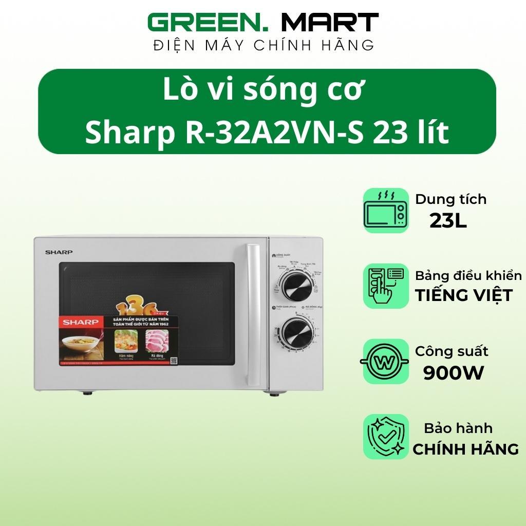 Lò vi sóng Sharp R-32A2VN-S (23L) | Lò viba Sharp 32A2VN xám công suất 900W | BH chính hãng