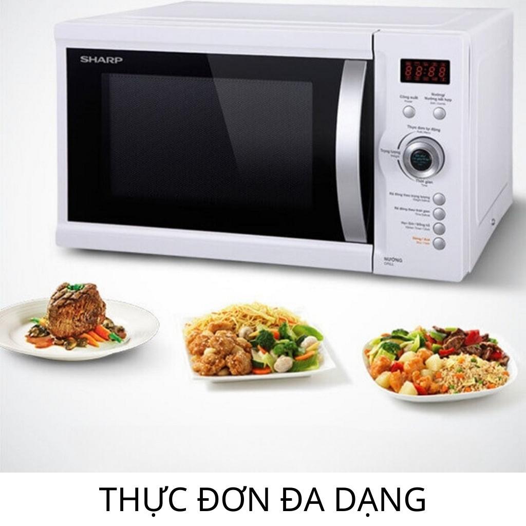 Lò vi sóng Sharp R-G371VN-W 23 lít | Lò nướng G371VN màu trắng | Lò vi sóng có nướng G371 1000W | BH chính hãng 12 tháng