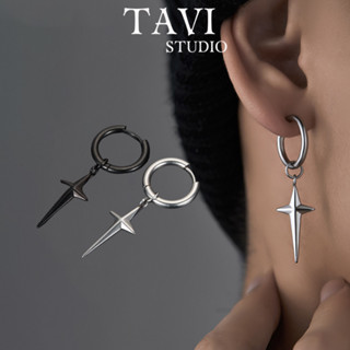 Khuyên Tai Nam Nữ Bông Tai Thép Titan Hình Thánh Giá ST Thời Trang unisex đơn giản phong cách Hiphop Tavi Studio