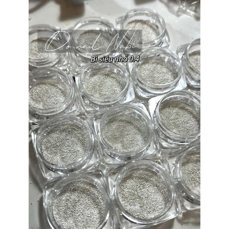 Phụ kiện nails Hũ bi tròn siêu mini 0,4mm trang trí móng