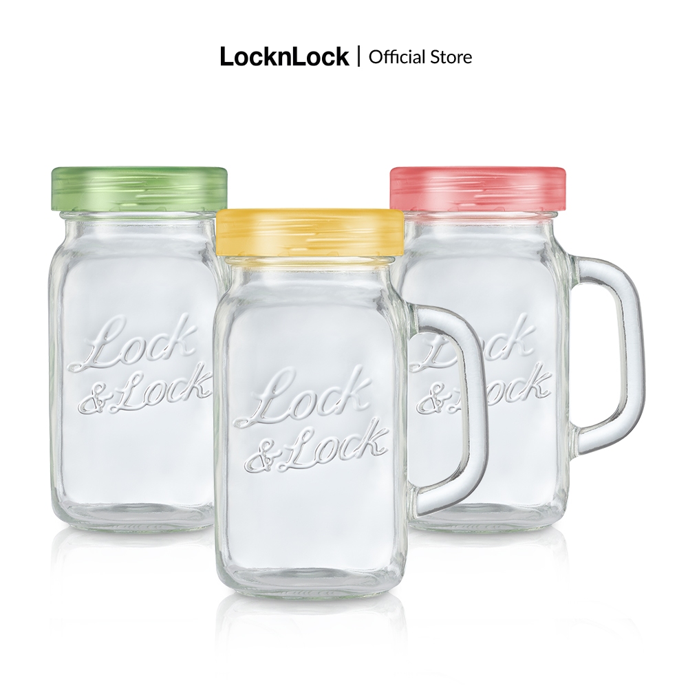 Ly thủy tinh Lock&Lock Glass jar 630ml	LLG002N (không kèm ống hút)