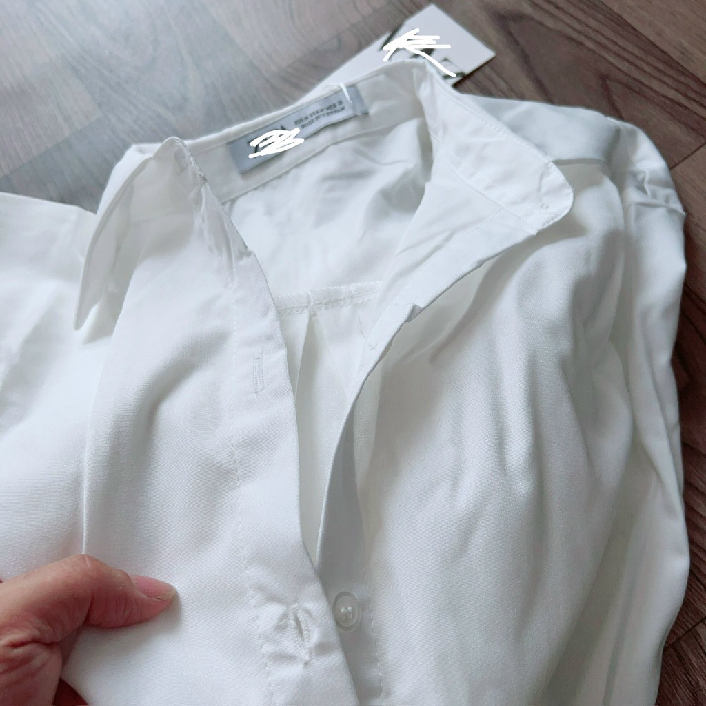 Áo sơmi trắng trơn