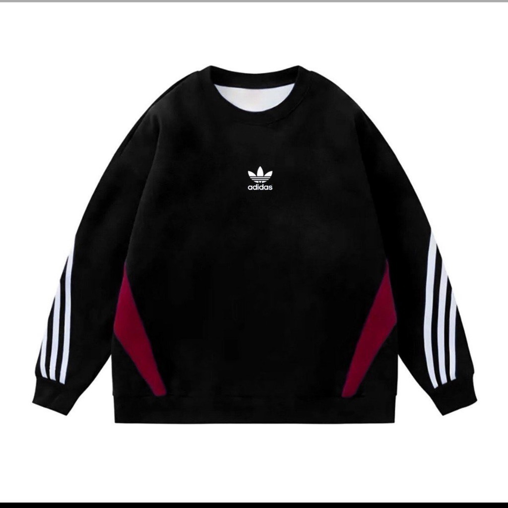 Áo Sweater Adidas Cao Cấp chính hãng nỉ dài tay unisex, Áo swt nam nữ form rộng tay phối sọc siêu đẹp siêu hót ACA_store