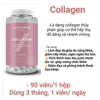 COLLAGEN MYVITAMINS thủy phân Pháp 90 viên