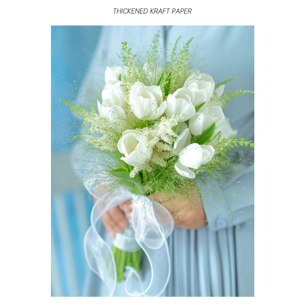 Cuộn ruy băng voan sóng không lõi 4cm dài 9 mét trang trí bó hoa, hộp quà