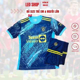 Bộ Quần Áo Bóng Đá CLB MU XANH 2023 Thể Thao Trẻ Em & Người Lớn - Đồ Thể Thao Giá Rẻ Nam Nữ