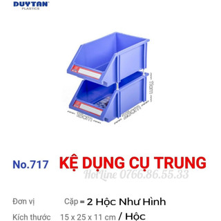 🌱duy tân store🌱 cặp kệ đựng dụng cụ trung 717 - nhựa duy tân - kệ đựng ốc ít ,vật dụng