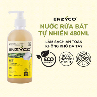 Nước Rửa Chén Sinh Học Enzyco 100% Enzyme Từ Dứa Tự Nhiên 480ml , Lành Tính Phù Hợp Với Người Viêm Da Cơ Địa