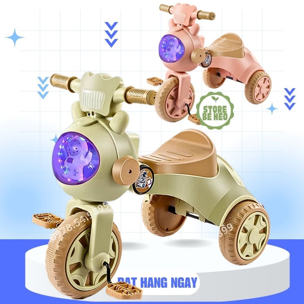 Xe đạp 3 bánh phi hành gia cho bé 2-5 tuổi cao cấp