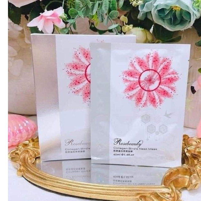 Combo 3 MẶT NẠ DƯỠNG DA COLLAGEN YẾN TƯƠI ROSE BEAUTY