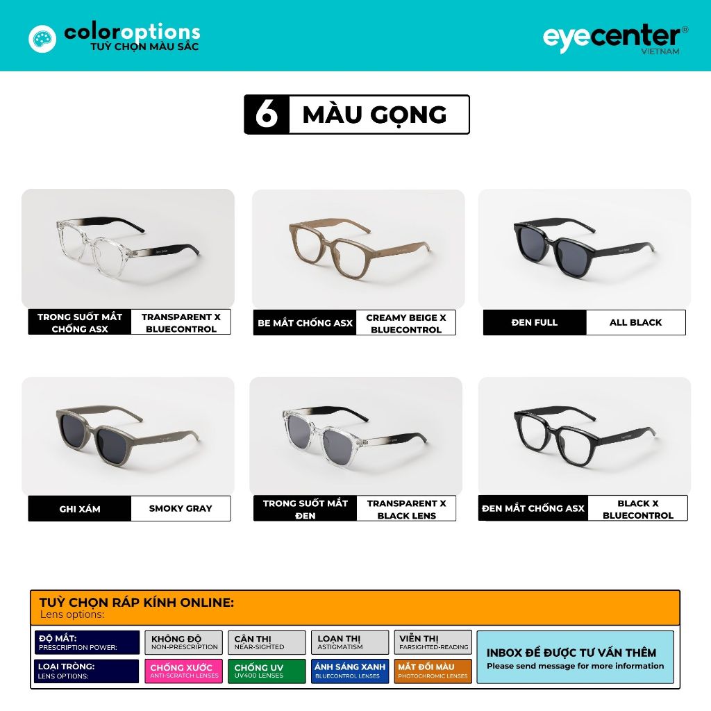 Kính mát nam nữ chính hãng EYECENTER S70-S nhựa dẻo siêu nhẹ nhập khẩu by Eye Center Vietnam