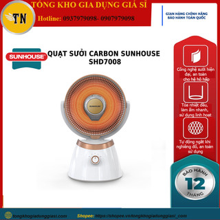 Quạt Sưởi Carbon Sunhouse SHD7008, hàng chính hãng, Bảo hành 12 tháng