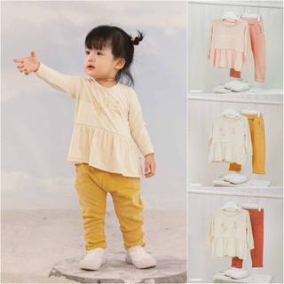  Áo dài tay/Quần nỉ bé gái họa tiết Treasure Chaang chĩnh hãng