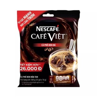Cà phê đen đá nescafe cafe việt bịch 35 gói * 16g