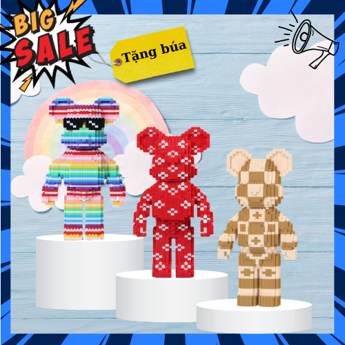 Mảnh Ghép LEGO BEARBRICK 35cm,Mô Hình Lắp Ráp Giúp Tăng Sự Kiên Nhẫn,Tư Duy Sáng Tạo,Trang Trí Đẹp"Thegioidochoi.lego"