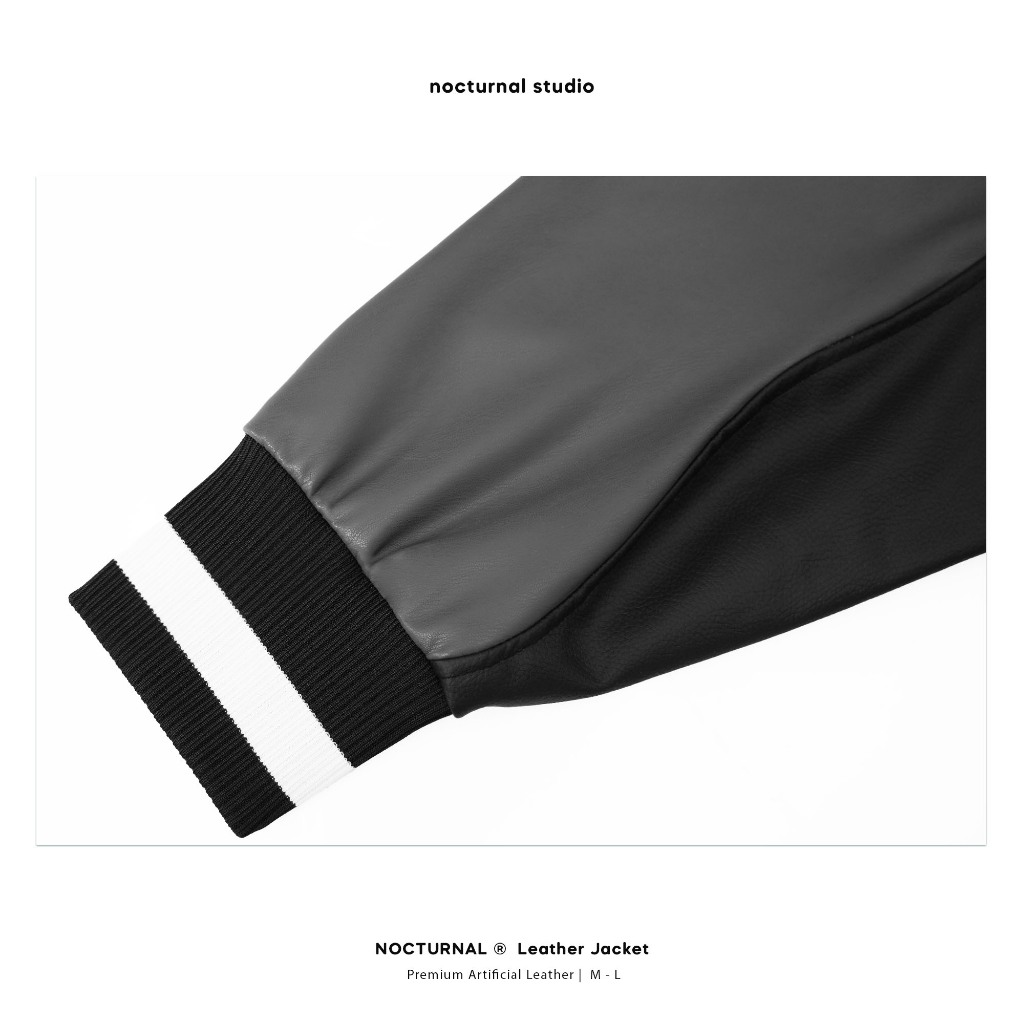 Áo khoác da NOCTURNAL LEATHER JACKET Varsity Unisex Local Brand