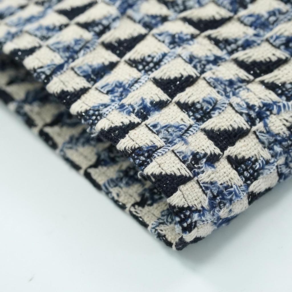 Áo Khoác Dạ nam Tweed SNOW Localbrand STEVE Trần Bông, dài tay, mix da họa tiết kẻ ô sang trọng.