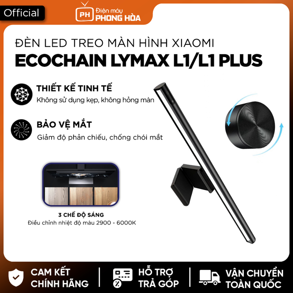 Đèn treo màn hình máy tính Xiaomi Lymax L1 Plus - Thanh đèn led gắn màn hình máy tính Lymax