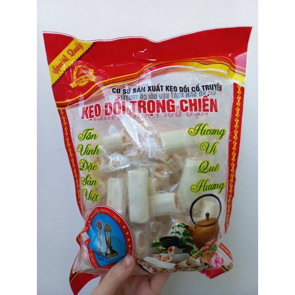 Kẹo dồi lạc vừng kẹo kéo đặc sản Nam Định Gói 400 Gam Sài Gòn Đặc Sản