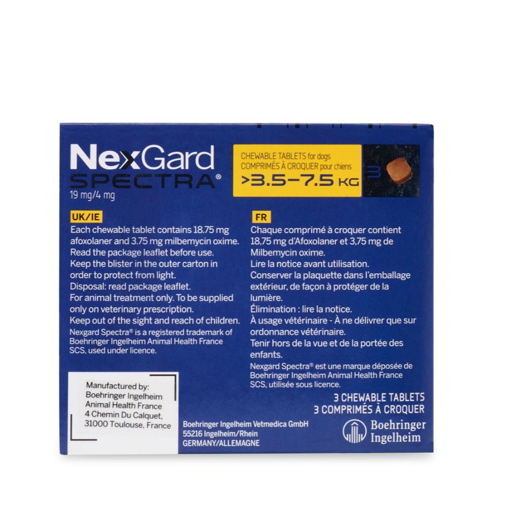 NexGard SPECTRA - Viên nhai phòng & trị nội, ngoại ký sinh  dành cho chó