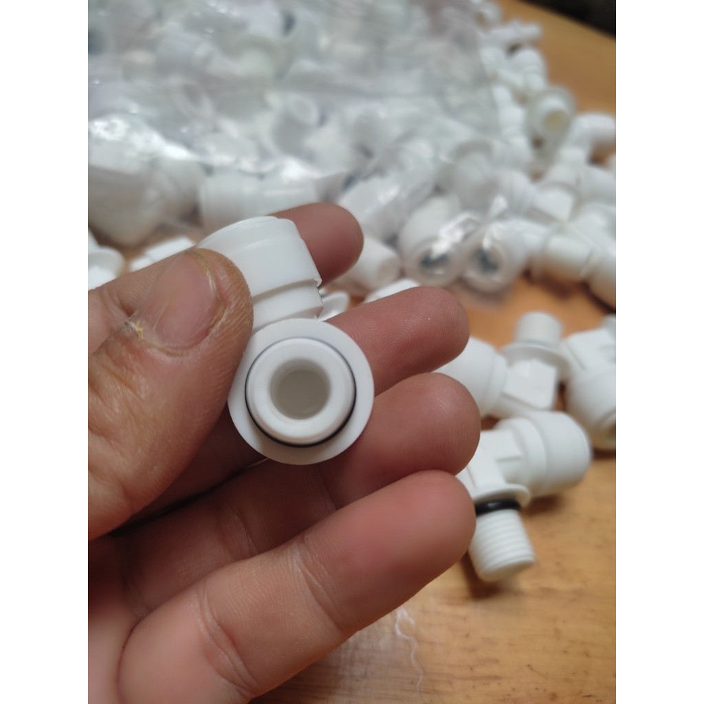 Cút Cốc 1 Nối Nhanh Kèm Ron Cao Su Chống Rỉ Nước - Cút Ren 13 Dây 10 Máy Lọc Nước