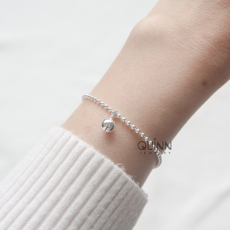 Lắc tay Mini Bell, lắc tay bạc nữ bi nhỏ treo chuông Quinn jewelry
