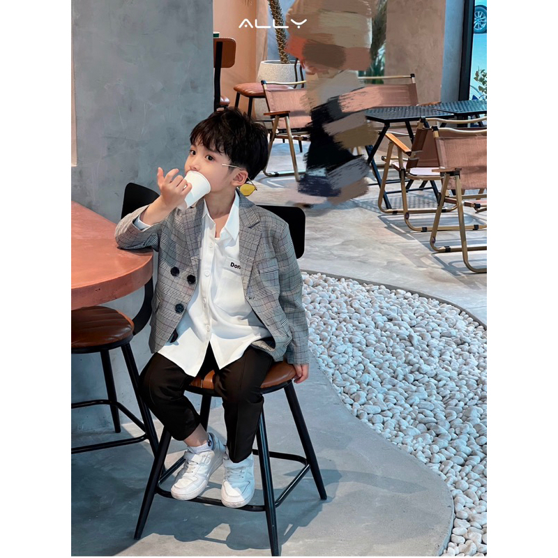 Áo vest kẻ bé trai Ally store mã K720