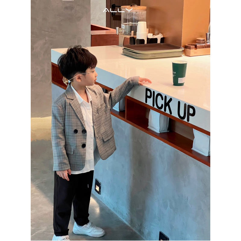 Áo vest kẻ bé trai Ally store mã K720