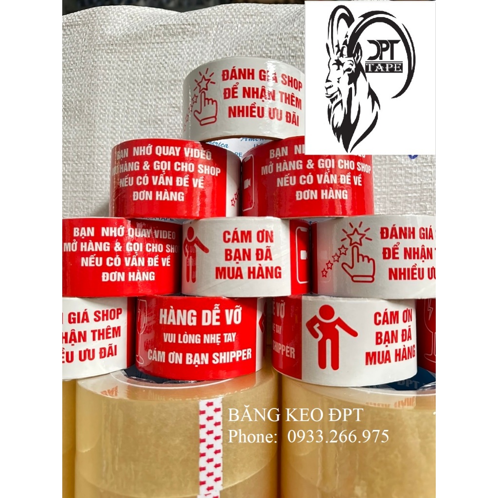 Băng keo hàng dễ vỡ, bạn nhớ quay video mở hàng, đánh giá shop 5f-100y 1 cây 6 cuộn 1kg.
