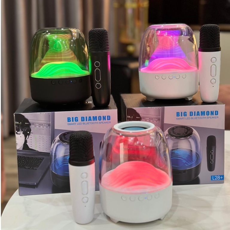 Loa Bluetooth Karaoke L28 Kèm Mic Không Dây Bass Mạnh Âm Thanh Rõ Full Box TECHHIGH