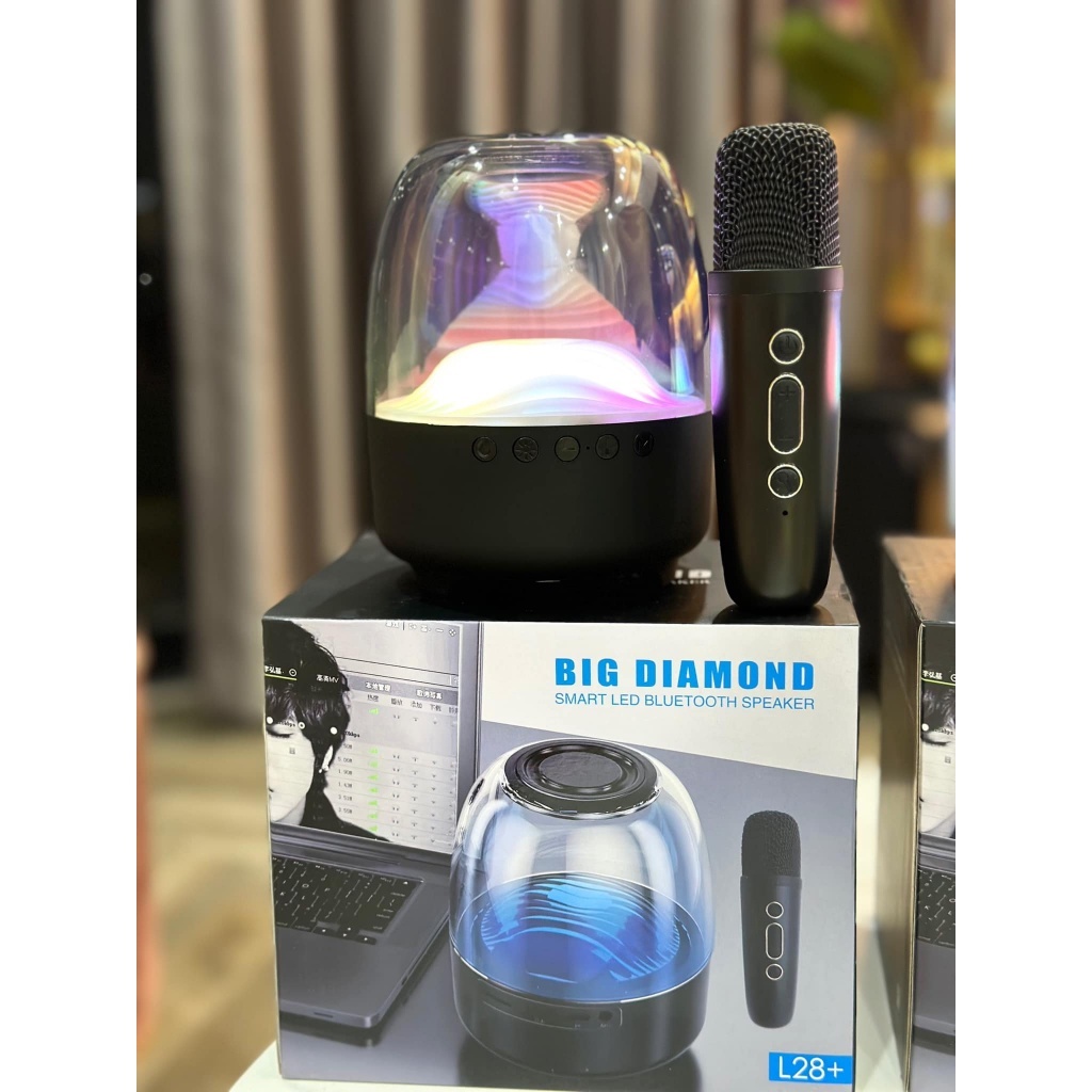 Loa Bluetooth Karaoke L28 Kèm Mic Không Dây Bass Mạnh Âm Thanh Rõ Full Box TECHHIGH