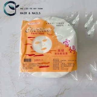 Mặt nạ giấy khô lột mụn cao cấp 1 bịch 100 tờ giấy cherting dùng chung gel lột mụn để lột mụn cám, mụn đầu đen