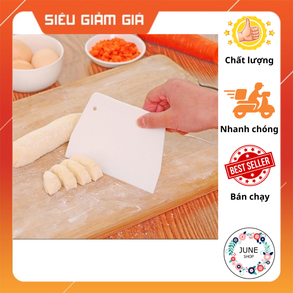 Dao cắt bột, chia bột, miếng nhựa vét bột làm bánh chuyên dụng