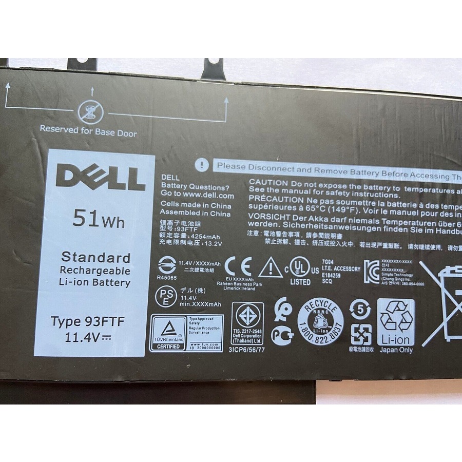 Pin Laptop Dell Latitude 5580 5590 Type 3DDDG / 93FTF / GJKNX / VG93N