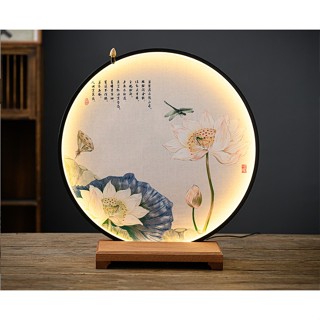 Đèn Led hào quang 40cm gắn tranh dùng đặt tượng phật hoặc trang trí, thác khói trầm hương đèn, Tâm Bồ Đề, Đèn Thờ