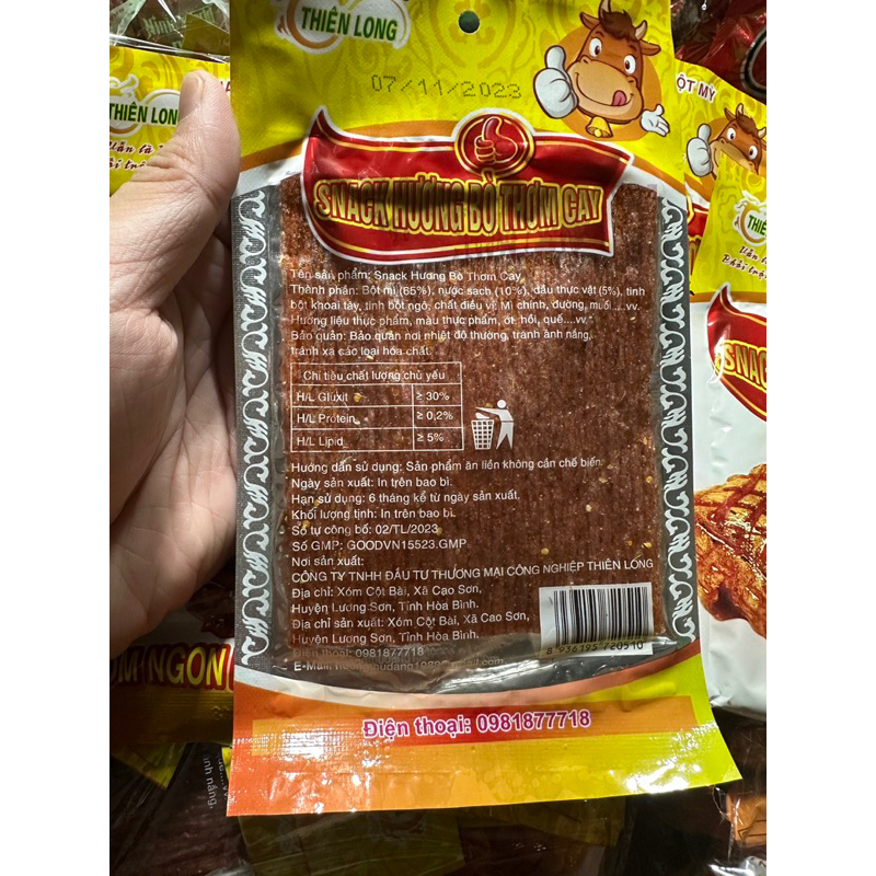 Sỉ 1 bịch 30gói Snack Hương Bò thơm cay