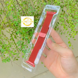 Dây awatch thép milanese màu ĐỎ cực nổi bật