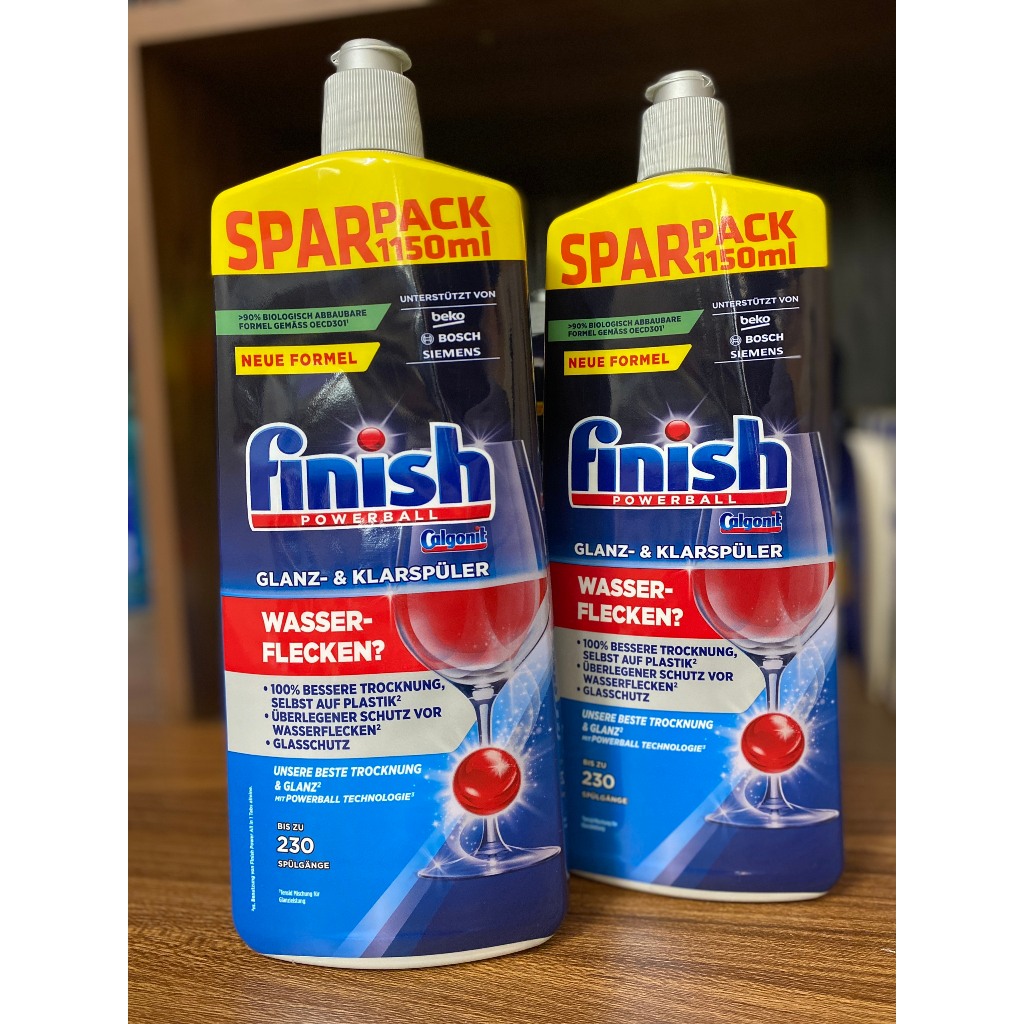 Nước làm bóng Finish 1150ml, 800ml  chuyên dụng cho máy rửa bát