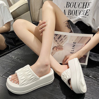 Dép Bánh Mì Đế Cao 6Cm Êm Chân, Dép Quai Ngang Thời Trang Tăng Chiều Cao Siêu Nhẹ Đi Biển Đi Mưa - DL230